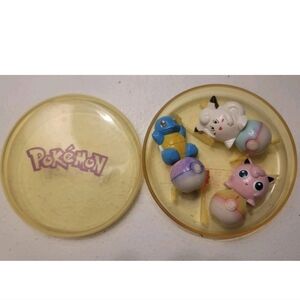 Vtg Original Pokemon Vintage Roll and Play Ink Stamps Case Squirtle Tomy 1997